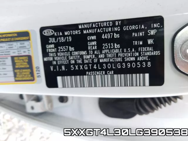 5XXGT4L30LG390538 фото 2