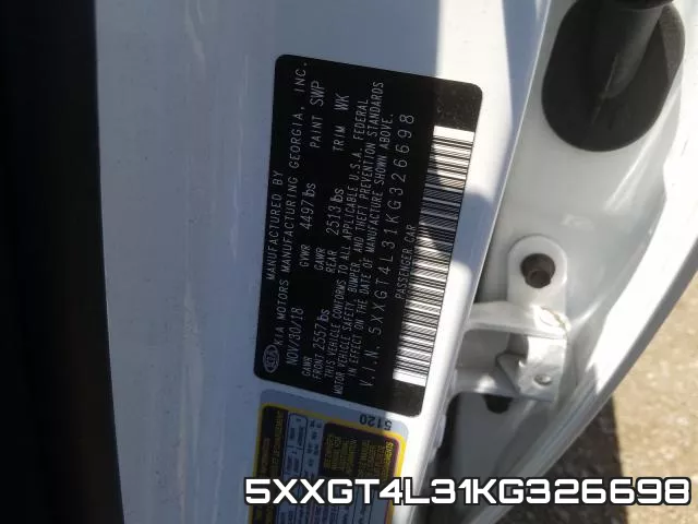 5XXGT4L31KG326698 фото 2