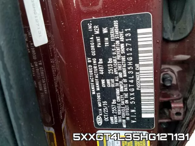 5XXGT4L35HG127131 фото 2