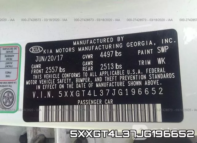 5XXGT4L37JG196652 фото 10