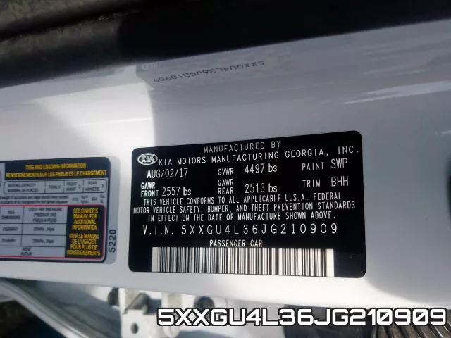 5XXGU4L36JG210909 фото 2