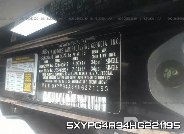 5XYPG4A34HG221195 фото 10