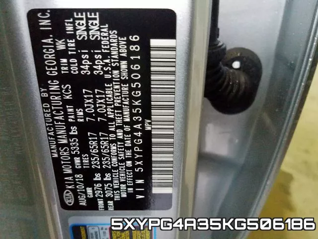 5XYPG4A35KG506186 фото 2