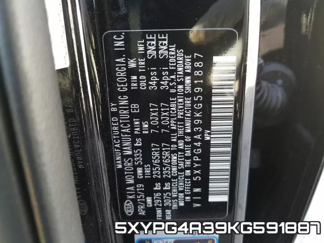 5XYPG4A39KG591887 фото 2