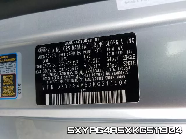 5XYPG4A5XKG511904 фото 2
