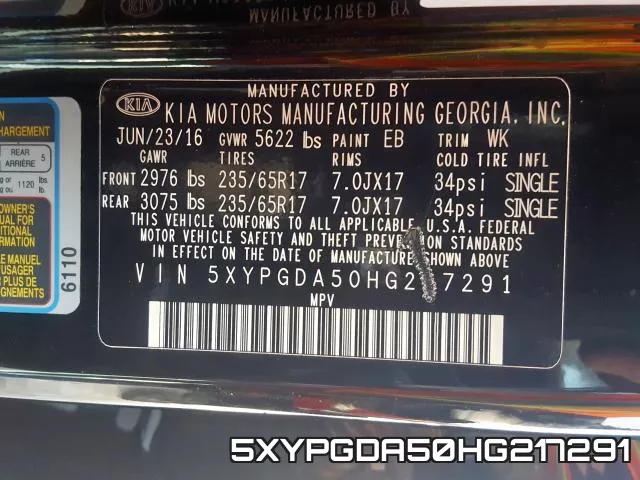 5XYPGDA50HG217291 фото 2