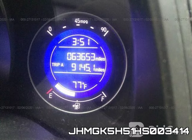 JHMGK5H51HS003414 фото 8
