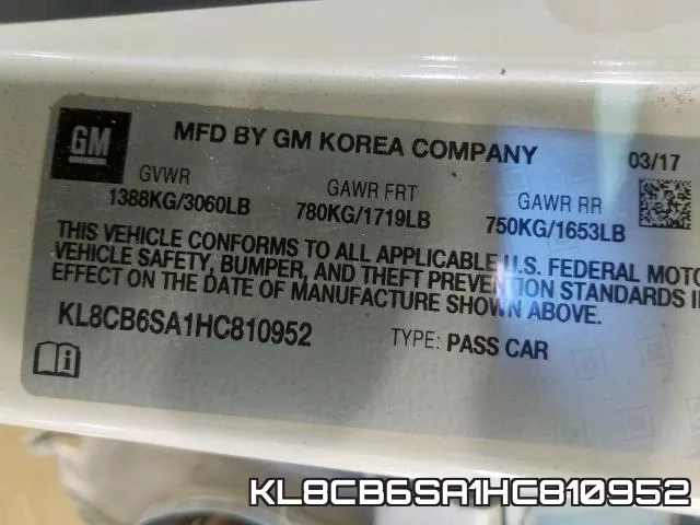 KL8CB6SA1HC810952 фото 2
