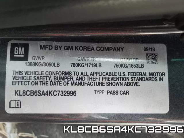 KL8CB6SA4KC732996 фото 2