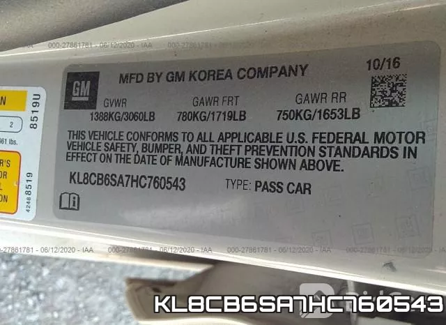 KL8CB6SA7HC760543 фото 10