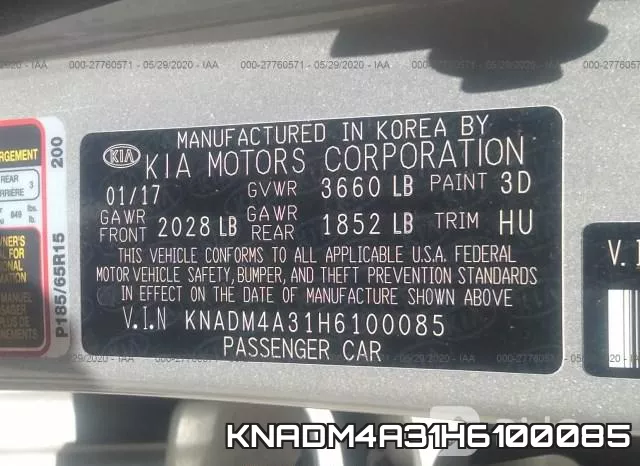 KNADM4A31H6100085 фото 10