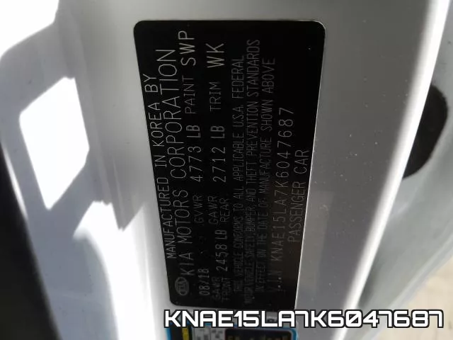 KNAE15LA7K6047687 фото 2