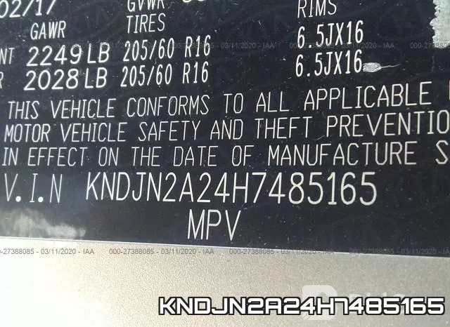 KNDJN2A24H7485165 фото 10