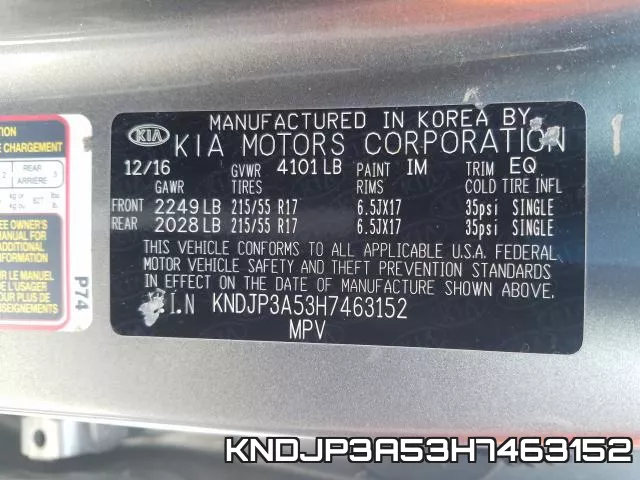 KNDJP3A53H7463152 фото 2