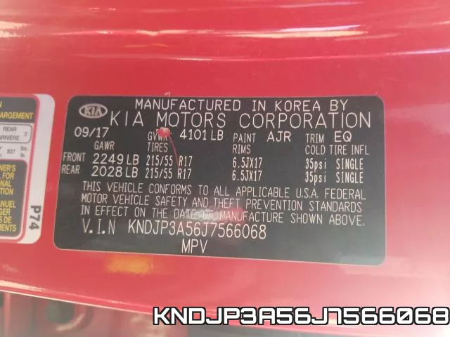 KNDJP3A56J7566068 фото 2