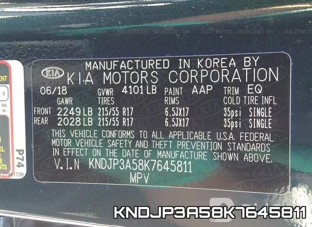 KNDJP3A58K7645811 фото 10