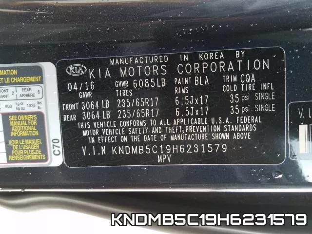 KNDMB5C19H6231579 фото 2