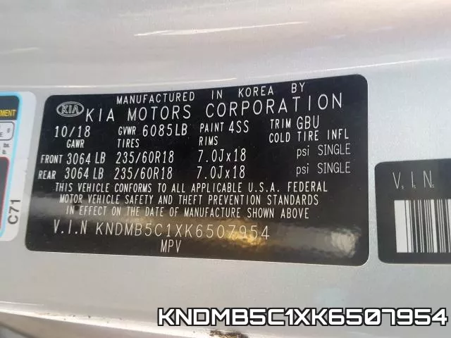 KNDMB5C1XK6507954 фото 2