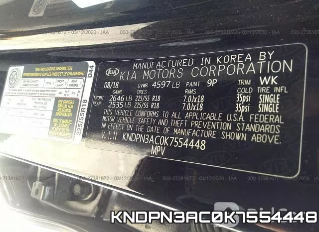 KNDPN3AC0K7554448 фото 10