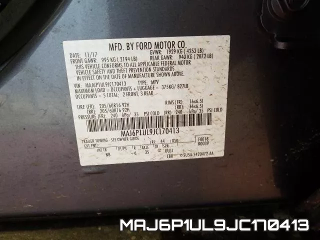 MAJ6P1UL9JC170413 фото 2