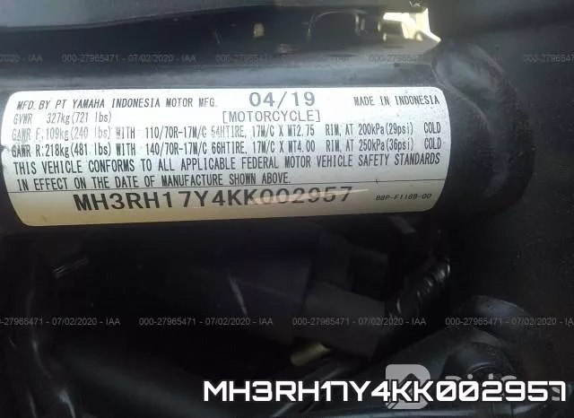 MH3RH17Y4KK002957 фото 2