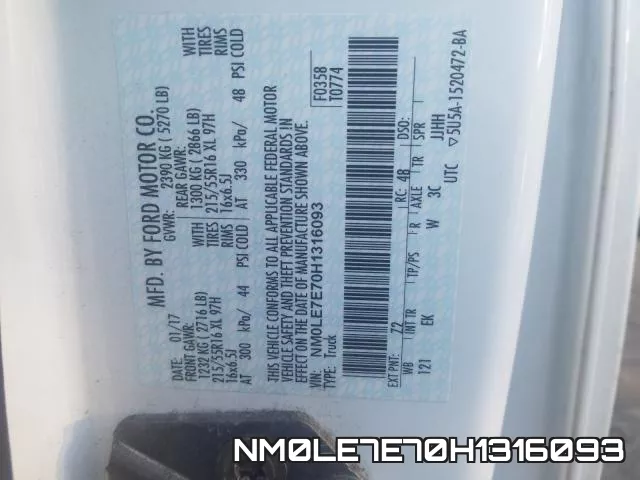 NM0LE7E70H1316093 фото 2