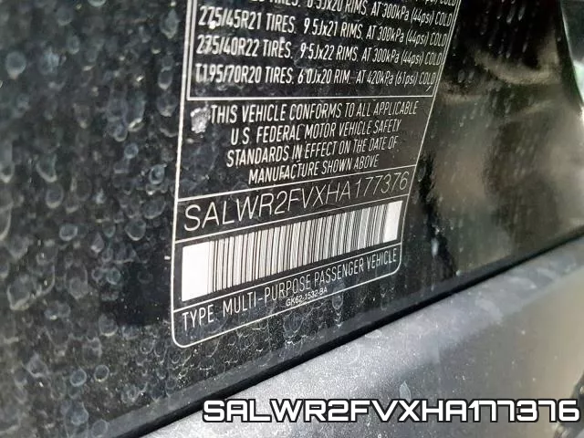 SALWR2FVXHA177376 фото 2