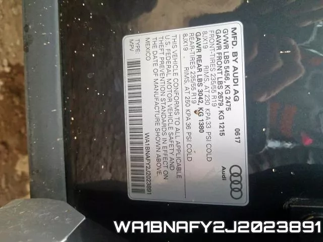 WA1BNAFY2J2023891 фото 2