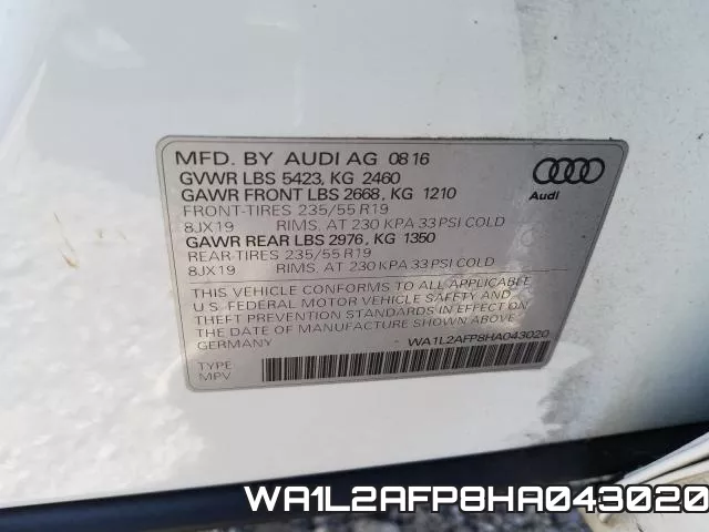 WA1L2AFP8HA043020 фото 2