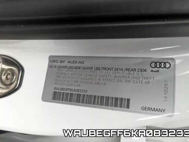 WAUBEGFF6KA083233 фото 2
