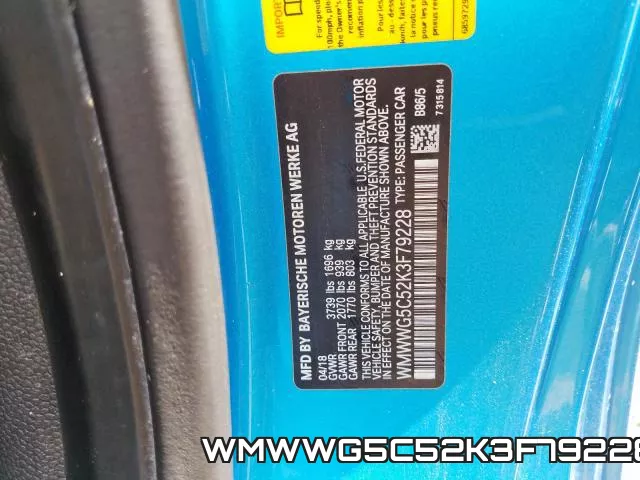 WMWWG5C52K3F79228 фото 2