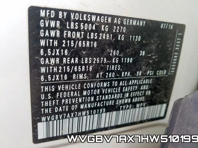 WVGBV7AX7HW510199 фото 2