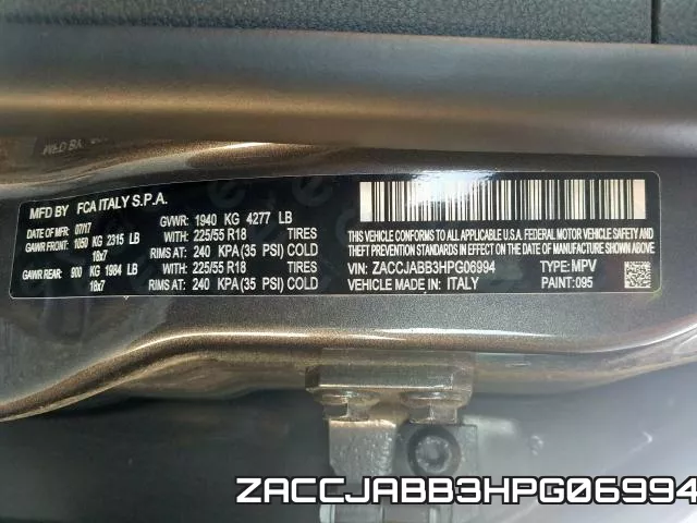 ZACCJABB3HPG06994 фото 2