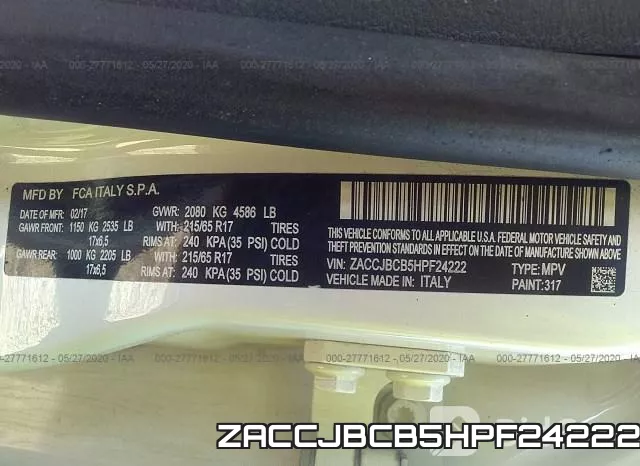 ZACCJBCB5HPF24222 фото 10