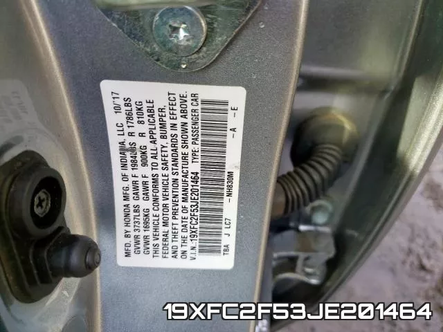19XFC2F53JE201464 фото 2