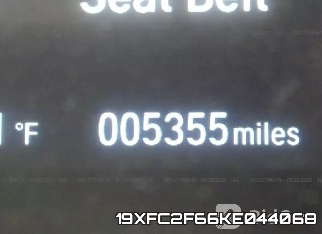 19XFC2F66KE044068 фото 8