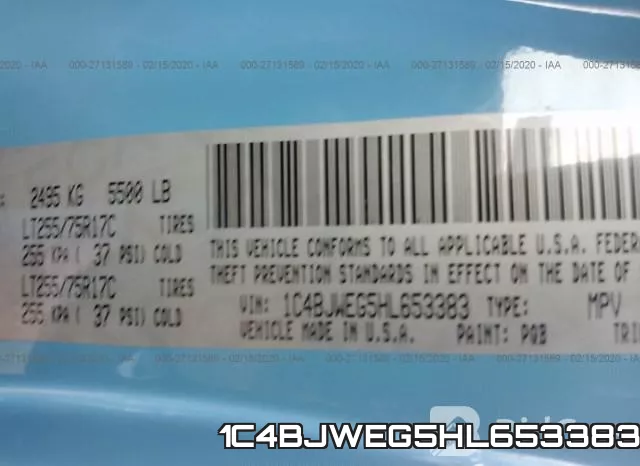 1C4BJWEG5HL653383 фото 10