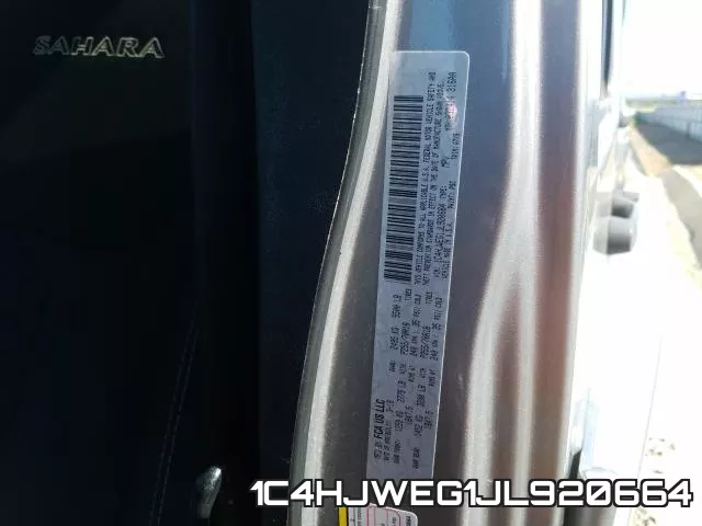 1C4HJWEG1JL920664 фото 2