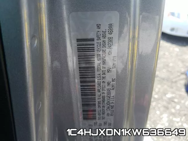 1C4HJXDN1KW636649 фото 2