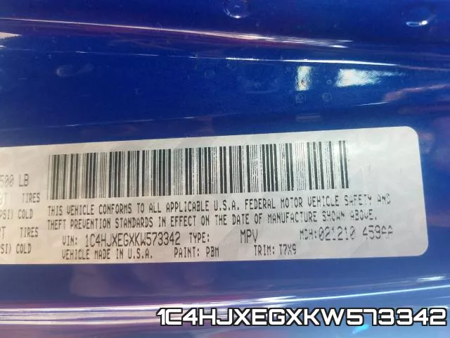1C4HJXEGXKW573342 фото 2