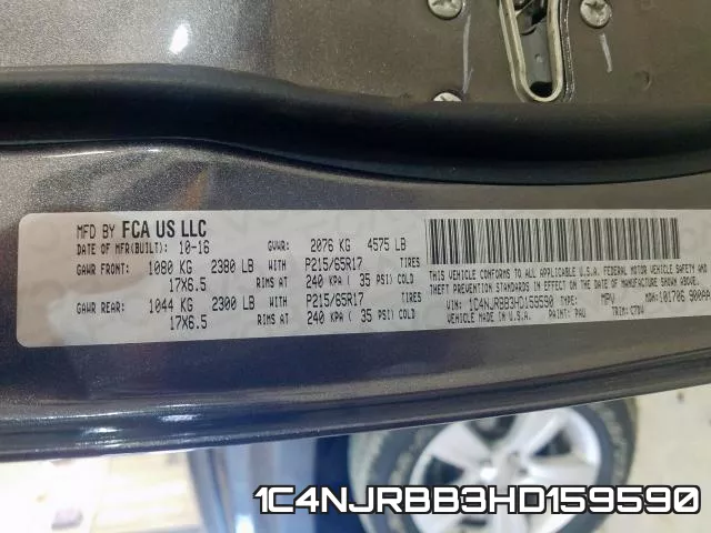 1C4NJRBB3HD159590 фото 2