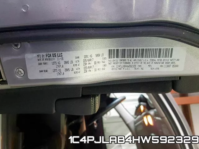 1C4PJLAB4HW592329 фото 2