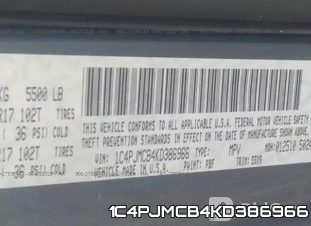 1C4PJMCB4KD386966 фото 10