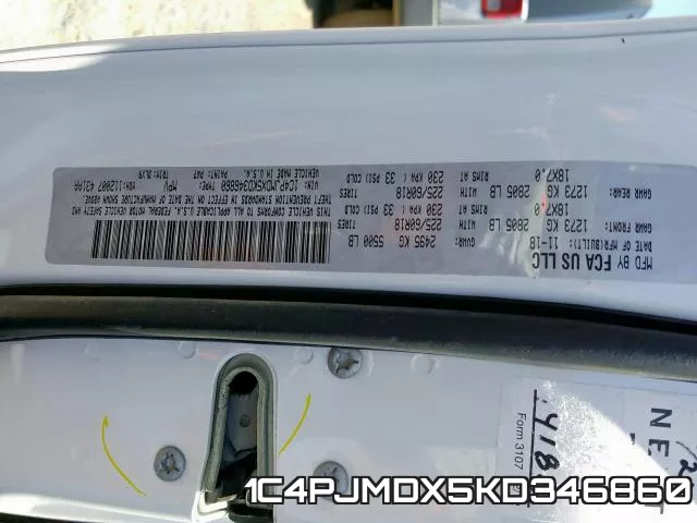 1C4PJMDX5KD346860 фото 2