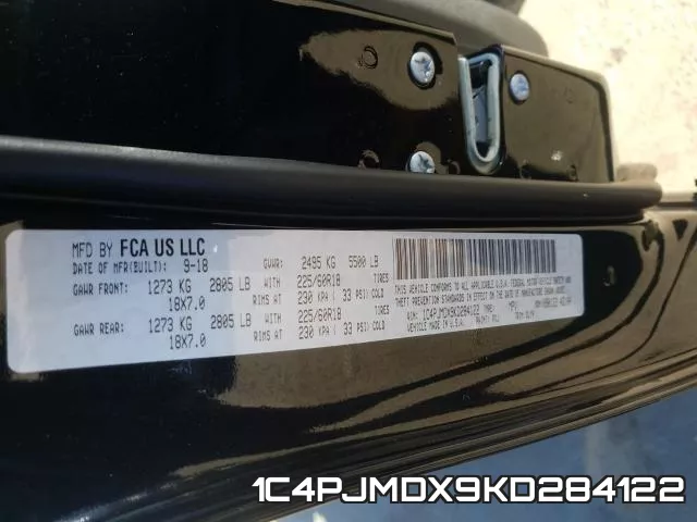 1C4PJMDX9KD284122 фото 2