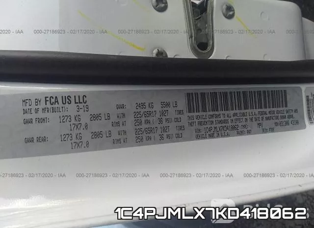 1C4PJMLX7KD418062 фото 10