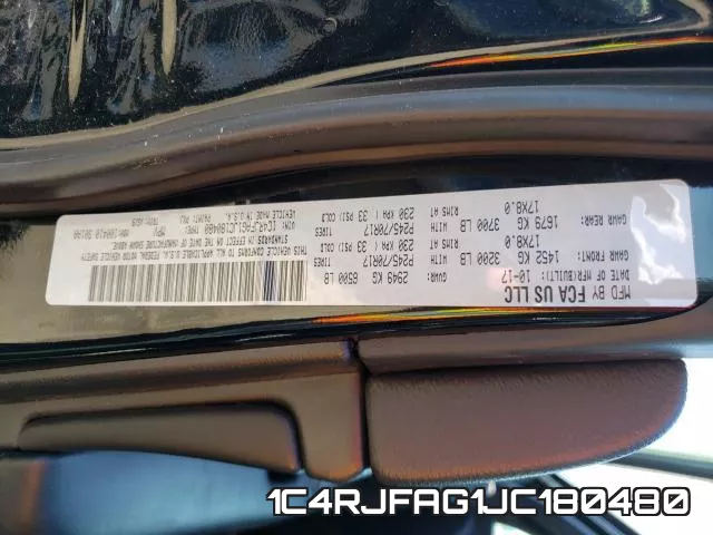 1C4RJFAG1JC180480 фото 2
