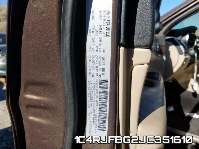 1C4RJFBG2JC351610 фото 2