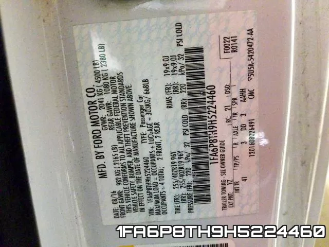 1FA6P8TH9H5224460 фото 2