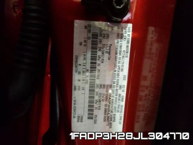 1FADP3H28JL304770 фото 2